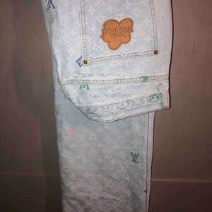 Louis Vuitton Light Blue Monogram Jeans